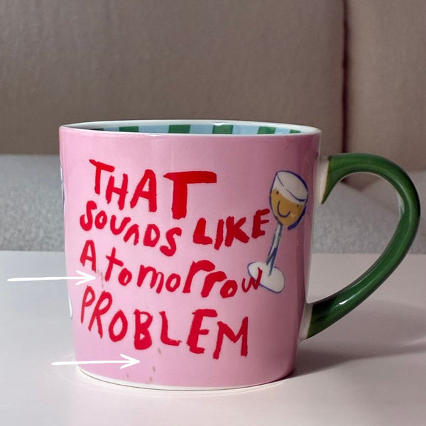 Keramikinis puodelis THAT SOUNDS LIKE A TOMORROW PROBLEM 300ml (su mini broku)