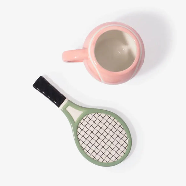 Keramikinis puodelis su lėkštute TENNIS 325ml