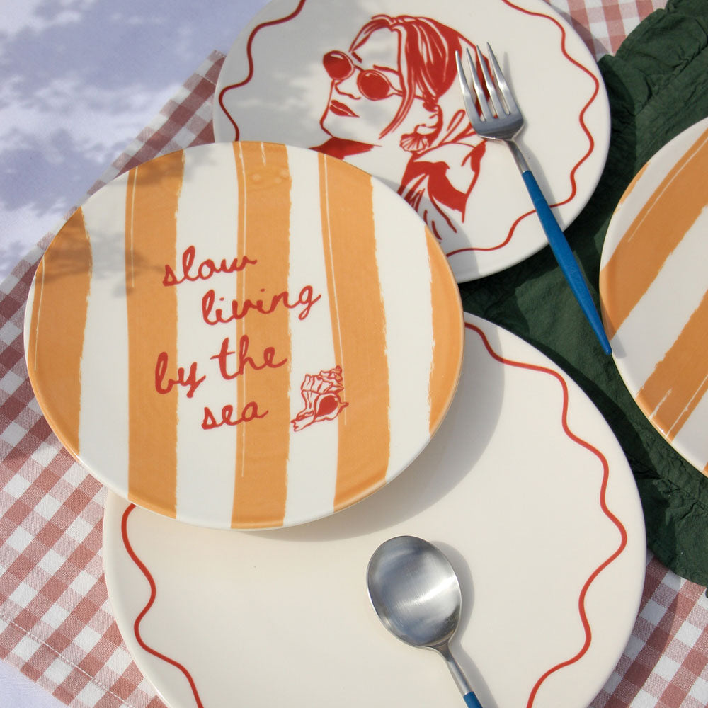 Desertinė lėkštė VACAY MOOD STRIPES 1