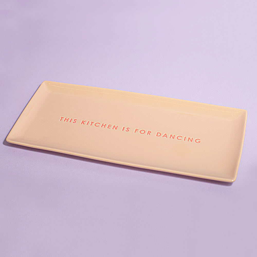 Keramikinė lėkštė THIS KITCHEN IS FOR DANCING 35×15cm 2