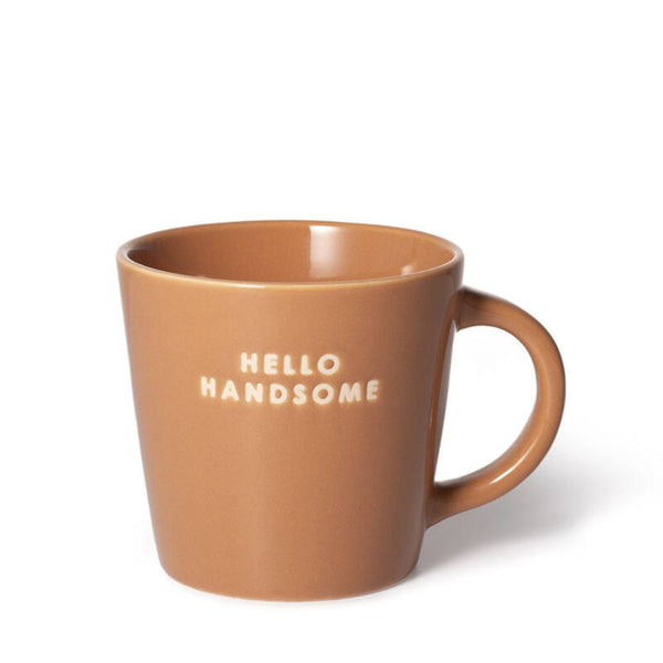 Keramikinis puodelis HELLO HANDSOME rudas 250ml 3