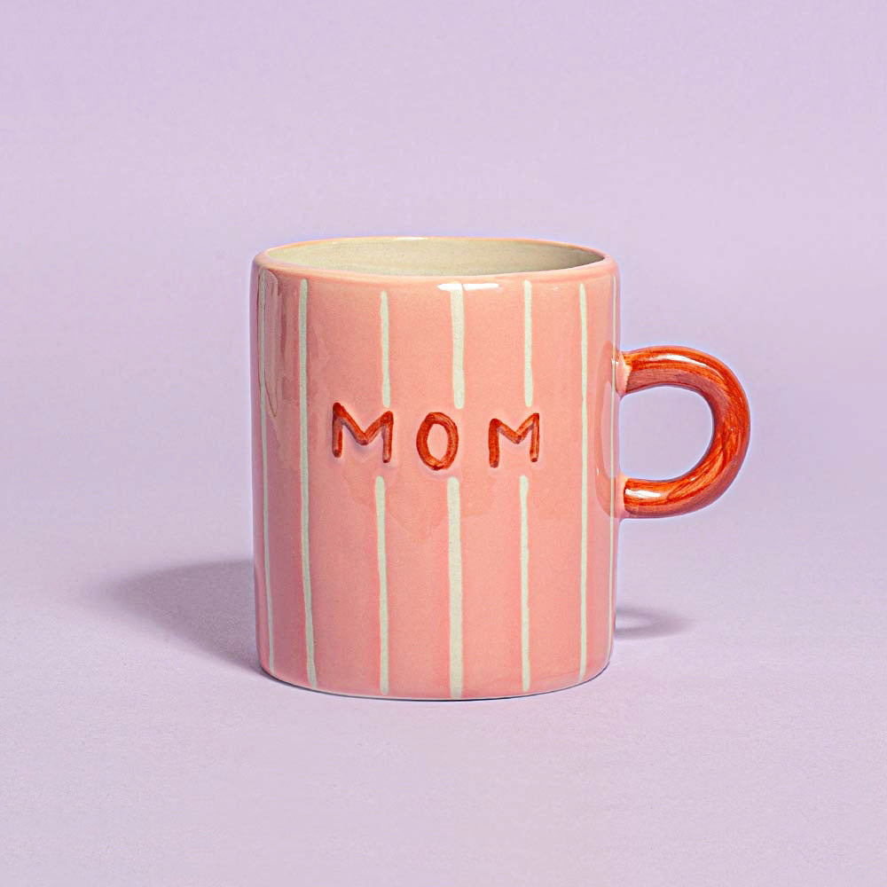 Keramikinis puodelis MOM 325ml rožinis 1