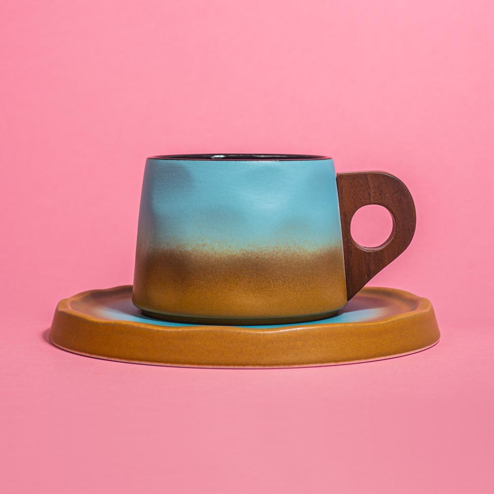 Keramikinis puodelis OMBRE gėlių 10