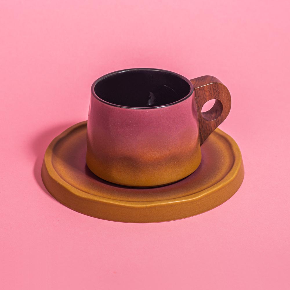 Keramikinis puodelis OMBRE gėlių 1