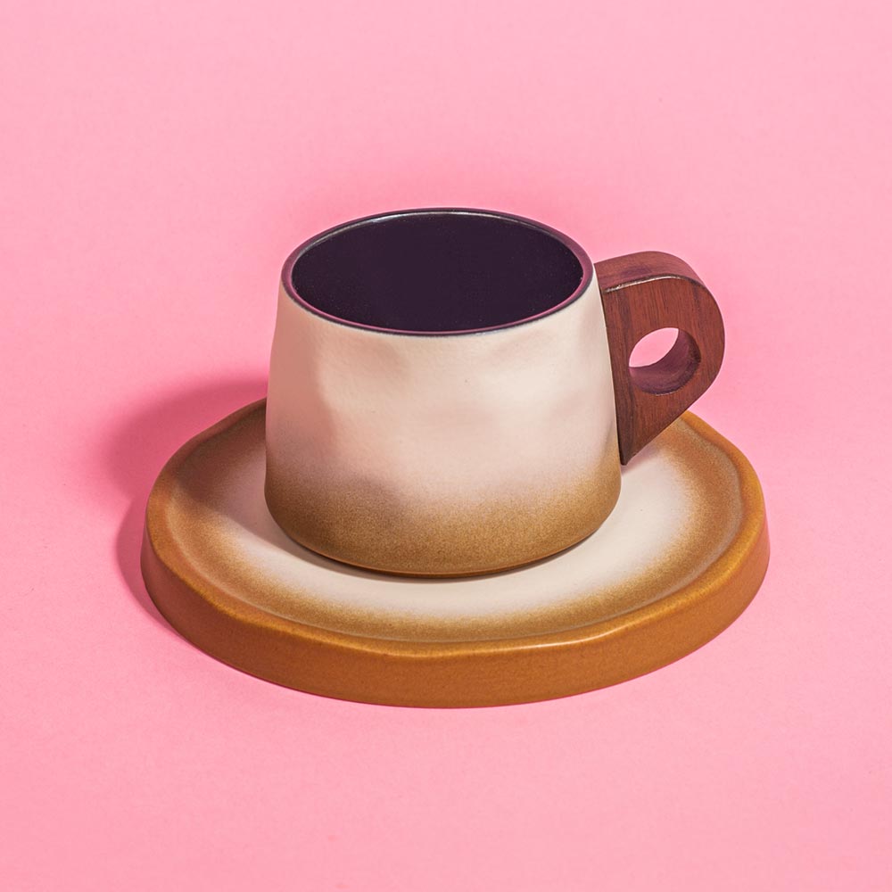 Keramikinis puodelis OMBRE gėlių 5