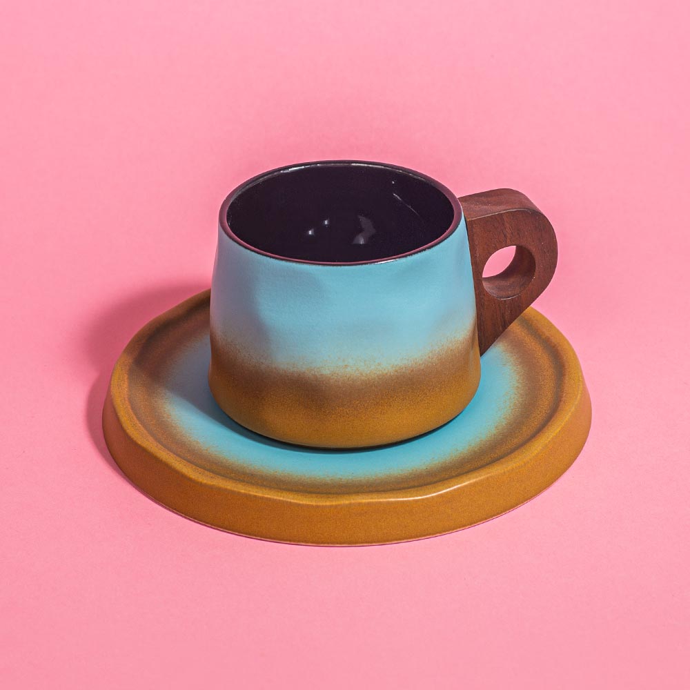 Keramikinis puodelis OMBRE gėlių 6