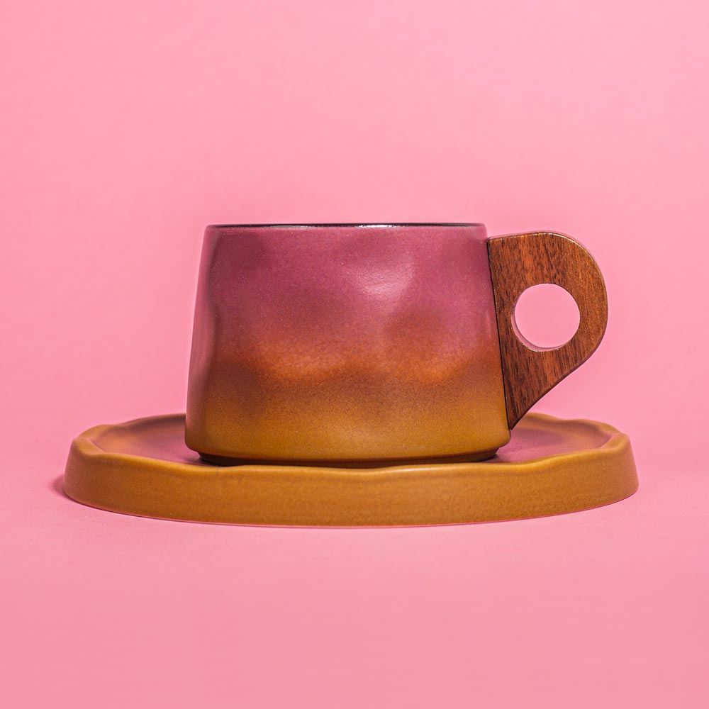 Keramikinis puodelis OMBRE gėlių 9