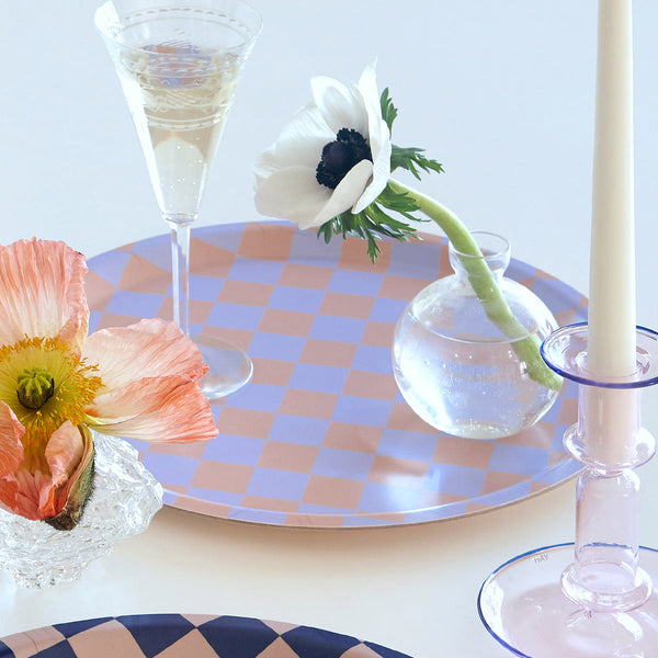 Padėklas CHECKER LILAC & PEACH 4