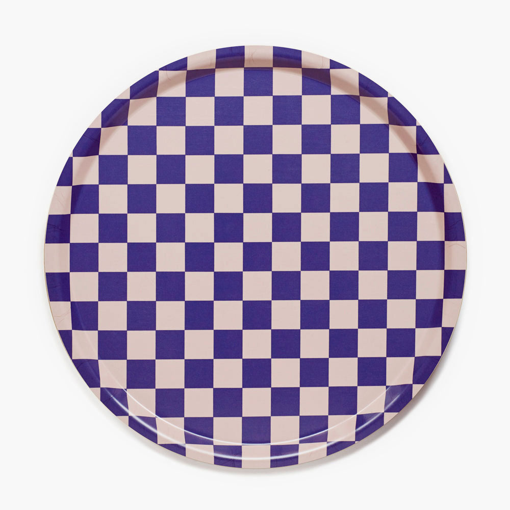 Padėklas CHECKER INDIGO & ALMOND 1