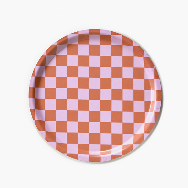 Padėklas CHECKER ORANGE & PINK 1