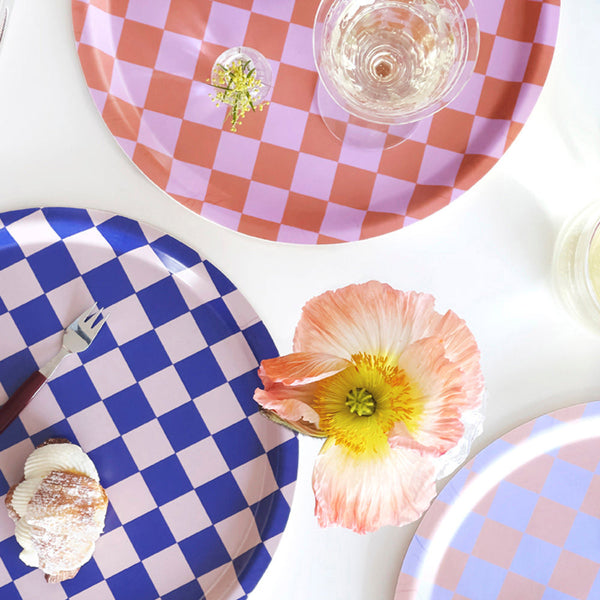 Padėklas CHECKER ORANGE & PINK 5