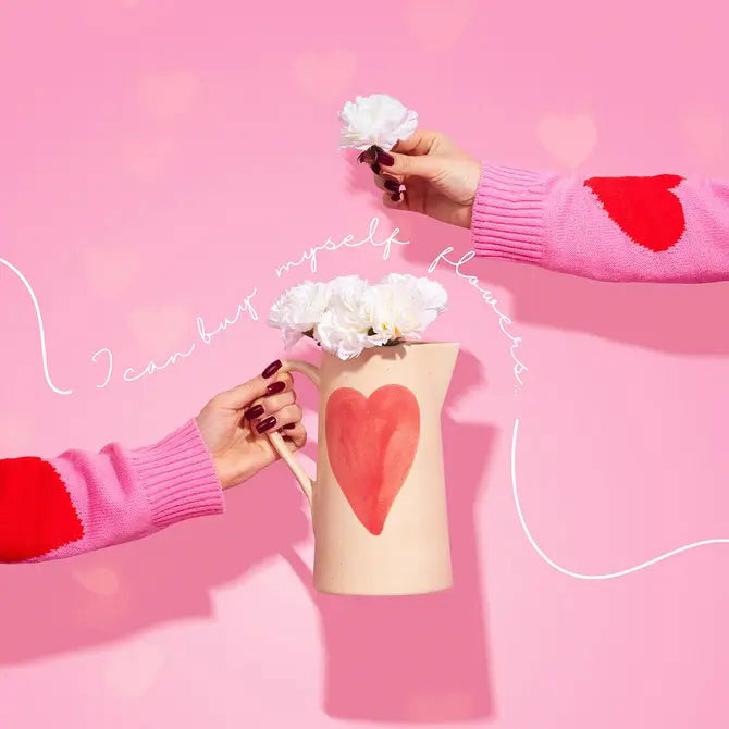 Rankų darbo pieno ąsotis COZY HEARTS 2