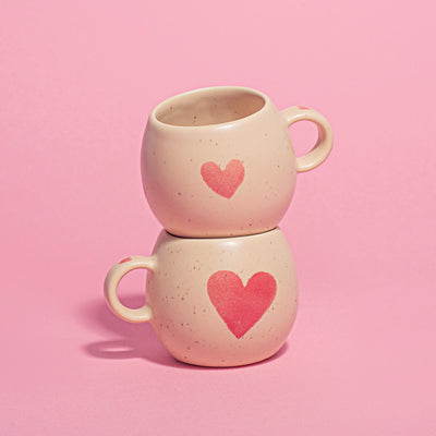 Rankų darbo puodelis COZY HEARTS 115ml