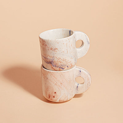 Rankų darbo puodelis MARBLE STORM 80ml