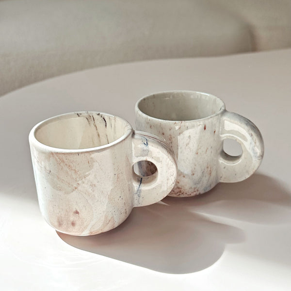 Rankų darbo puodelis MARBLE STORM 80ml 3