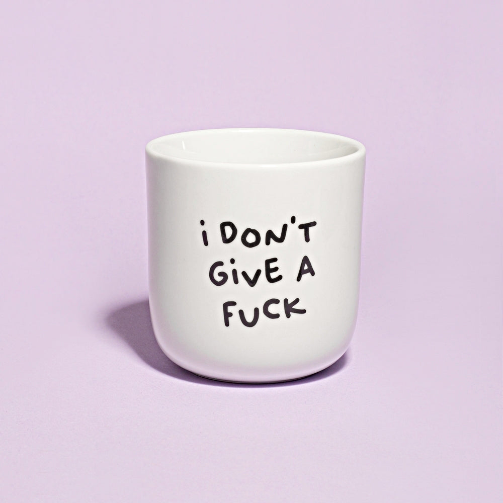 Porcelianinis puodelis I DON'T GIVE A FUCK 250ml