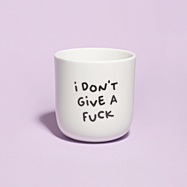 Porcelianinis puodelis I DON'T GIVE A FUCK 250ml