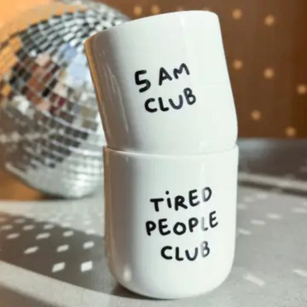 Porcelianinis puodelis TIRED PEOPLE CLUB 250ml
