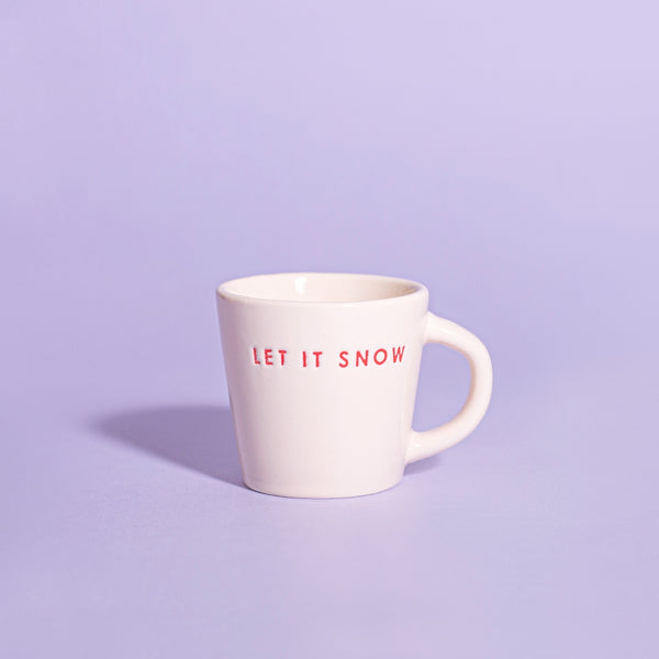 Keramikinis puodelis LET IT SNOW 80ml