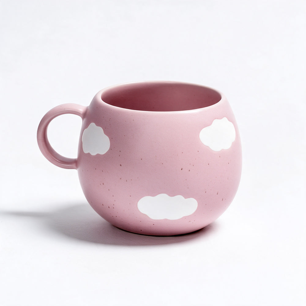 Rankų darbo puodelis PINK CLOUD 500ml