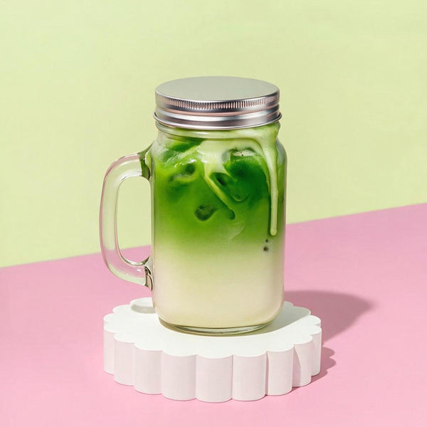 Stiklinis puodelis MASON JAR 460ml
